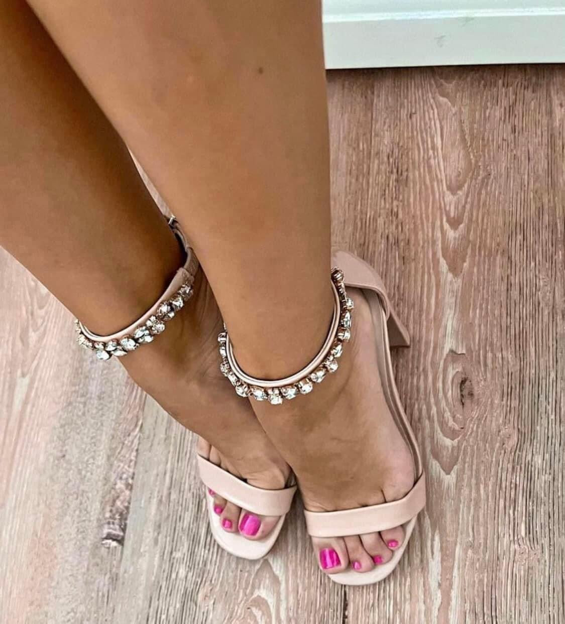 Glam Beaded Rhinestone Sexy Sandals